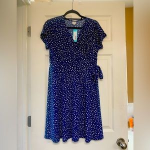 NWT Kaileigh Arnett Faux Wrap Knit Dress